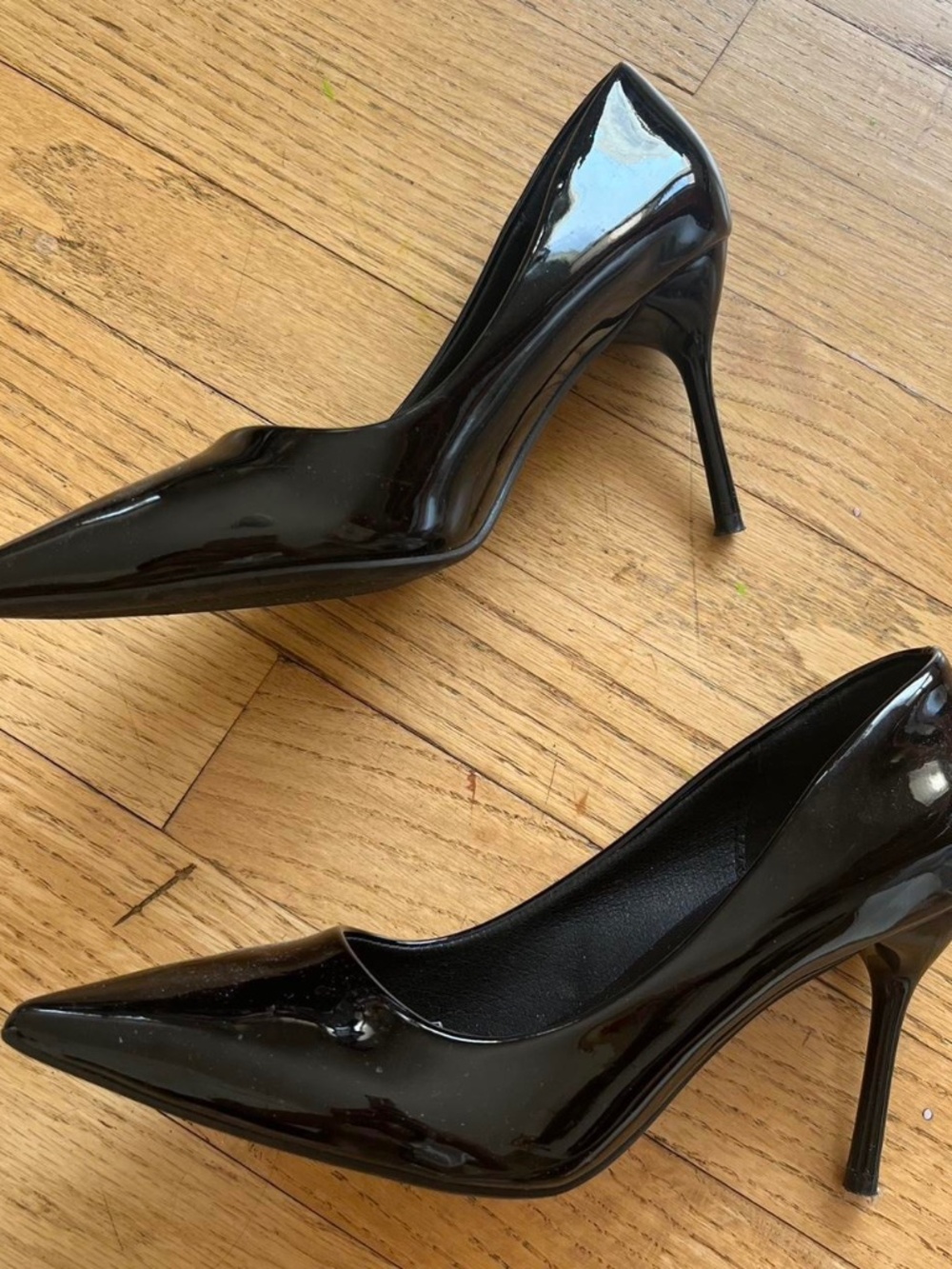 women's black stilettos heels closed toe pointed